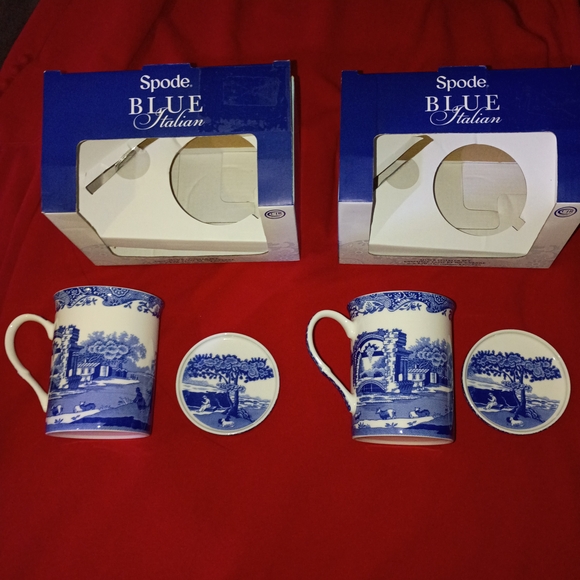 Italian Dating Back To 1816 💙 Mug & Coaster Sets NIB